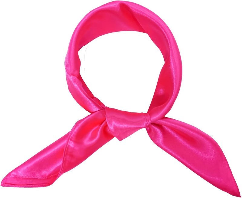 ATAMET Head Scarf Square Neck Ribbon Neck Scarf Satin Scarf Handkerchief for Halloween Retro Women Costume Accessory - Image 3